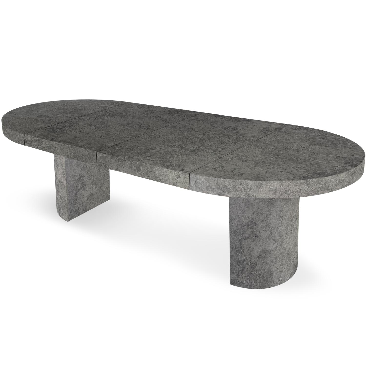 Suzie uitschuifbare ronde tafel met betoneffect