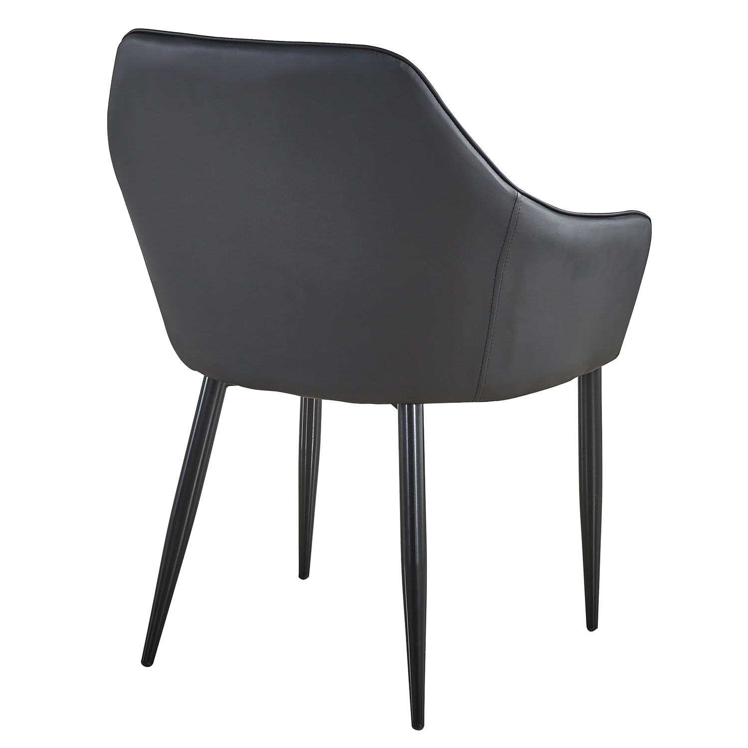 Set van 2 Louisa grijze en zwarte stoelen / fauteuils