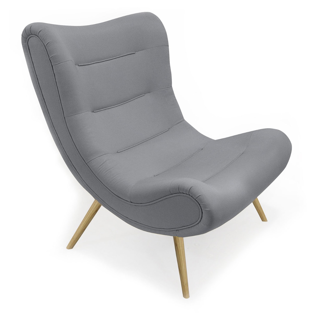 Fauteuil scandinave Romilly Tissu Gris clair